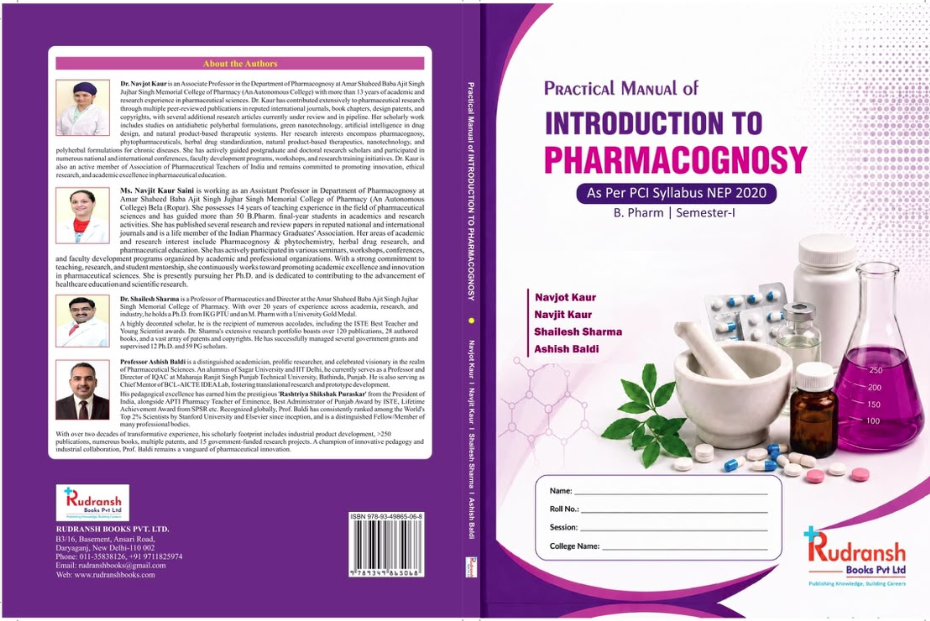 Practical Manual of Introduction To Pharmacognosy